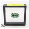 Image 1 : ONE OVAL CUT BLUISH GREEN MOISSANITE WEIGHING