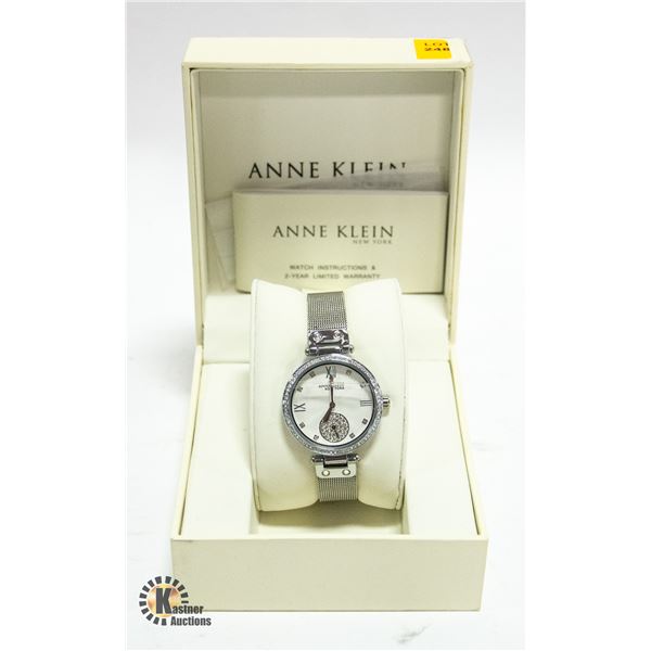 NEW ANNE KLEIN LADIES WATCH W/ MESH BRACELET