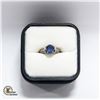 Image 1 : LADIES SILVER 925 RING W/ BLUE GEMSTONE, BOXED