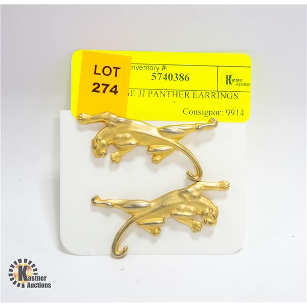 VINTAGE JJ PANTHER EARRINGS