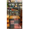 Image 1 : BAKERS RACK- CAST IRON/WOOD- 64" T X 26" W X 16"