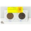 Image 1 : 1913 & 1917 ENGLISH LARGE PENNY