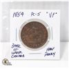 Image 1 : 1854 BANK OF UPPER CANADA HALF PENNY