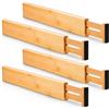 Image 1 : NEW UNPACKED 4 PACK BAMBOO DRAWER DIVIDERS