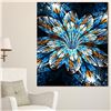 Image 1 : NEW DESIGN ART TURQUOISE FRACTAL FLOWER 20" X 40"