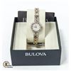 Image 1 : BRAND NEW GENUINE BULOVA LADIES DIAMOND CHIP WATCH