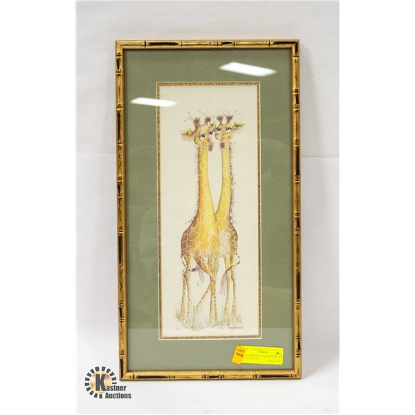 SMALL FRAMED PRINT "GIRAFFES" BY JUDY ROSSOW