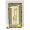 Image 1 : SMALL FRAMED PRINT "GIRAFFES" BY JUDY ROSSOW