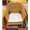Image 1 : WICKER ARMCHAIR- 34" T X 28" W X 22" D