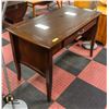 Image 2 : SOLID WOOD DESK WITH GLASS INLAY- 46" X 30" X 24