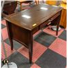 Image 2 : SOLID WOOD DESK WITH GLASS INLAY- 46" X 30" X 24