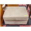 Image 1 : SUEDE OTTOMAN- 30" X 24" X 18"