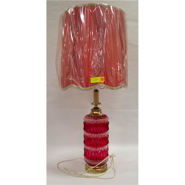 RED TABLE LAMP H-36.5 