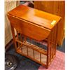 Image 1 : WOOD DROPSIDE TABLE/MAGAZINE RACK- 22" X 25" X 1