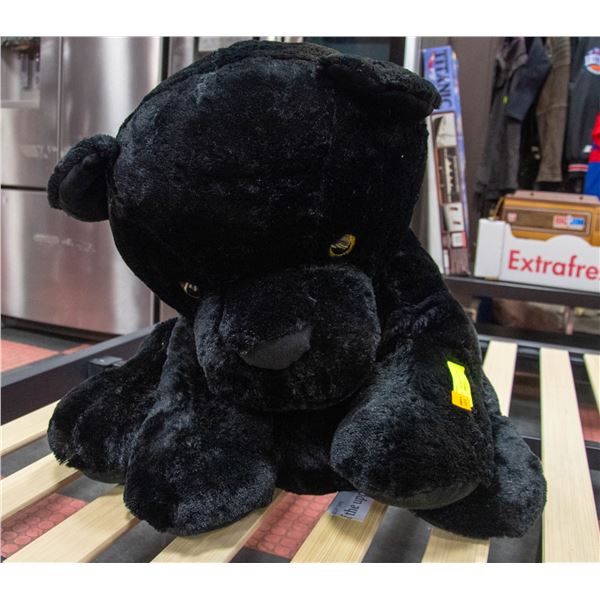 LARGE BLACK PLUSH BEAR