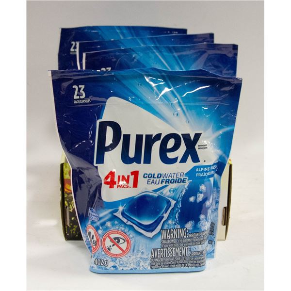 NEW PUREX 4PC 23 PACK LAUNDRY DETERGENT