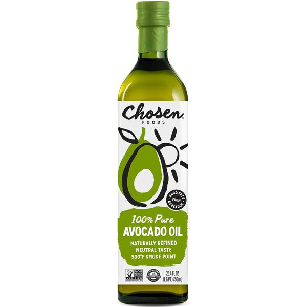 750ML BOTTLE OF CHOSEN FOODS AVOCADO OIL 100% PURE