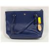 Image 1 : LADIES BLUE COACH PURSE (BOTTOM/SIDES HAVE WEAR)