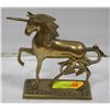 Image 1 : BRASS UNICORN STATUE