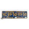 Image 1 : VINTAGE 1973 ALBERTA LICENSE PLATES