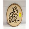 Image 1 : WOODEN CAT WALL PLAQUE