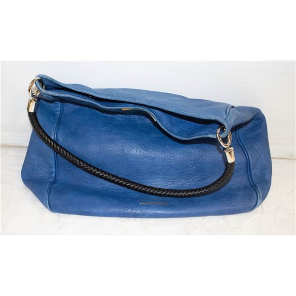LEATHER PURSE, BLUE