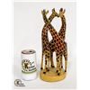 Image 1 : HAND CARVED AND PAINTED GIRAFFES