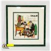 Image 1 : NORMAN ROCKWELL CROSS STITCH FRAMED WALL HANGING