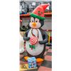 Image 1 : AIRBLOWN INFLATABLE PENGUIN LIGHTS UP 8 FT