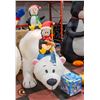Image 1 : AIRBLOWN INFLATABLE BEAR WITH PENGUINS 7FT