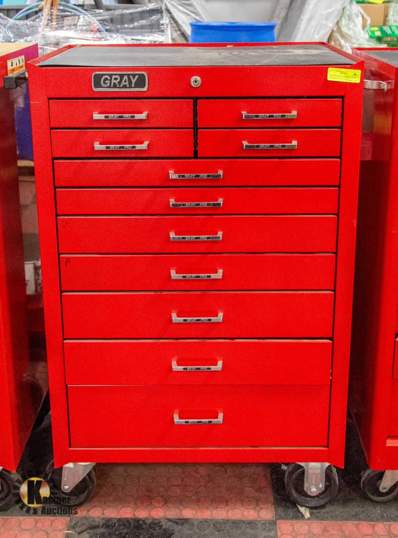 GRAY PRO ROLLING TOOL CHEST 11 DRAWERS WITH TOOLS