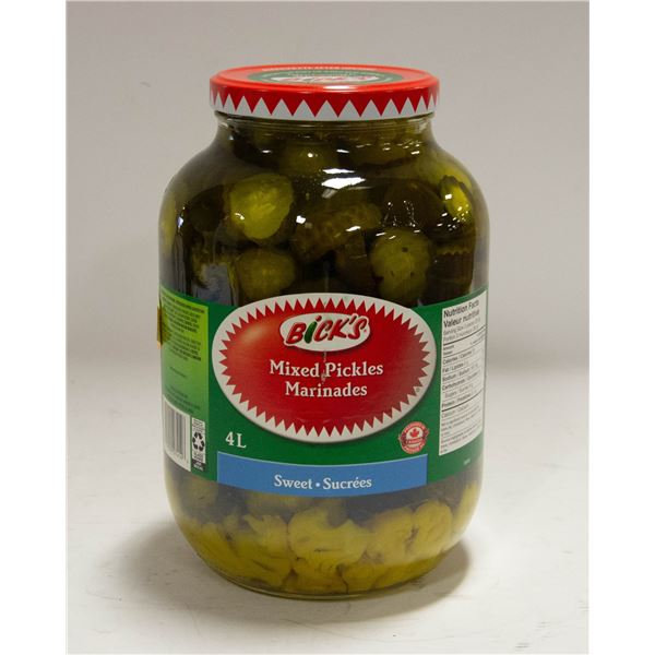 BICKS SWEET PICKLES 4 LITRE