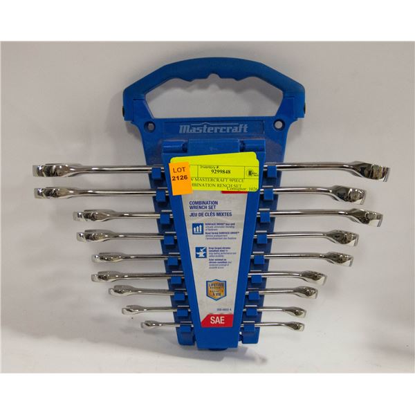 NEW MASTERCRAFT 9 PIECE COMBINATION WRENCH SET