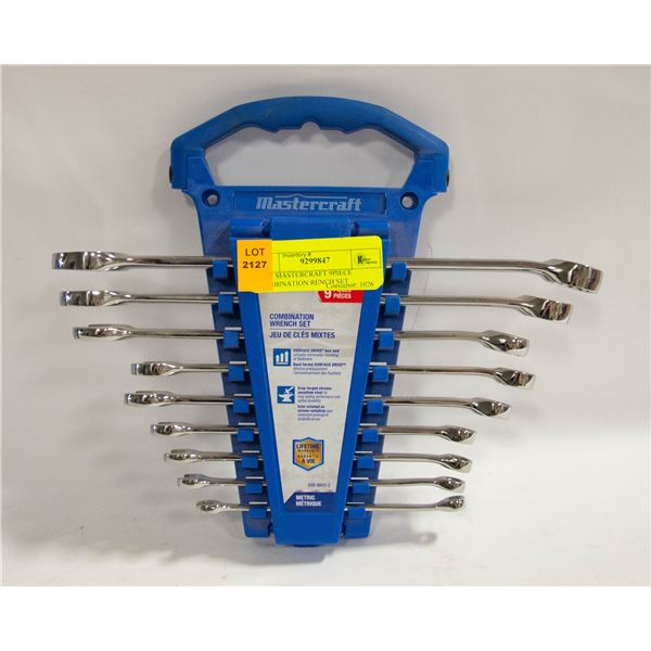 NEW MASTERCRAFT 9 PIECE COMBINATION WRENCH SET