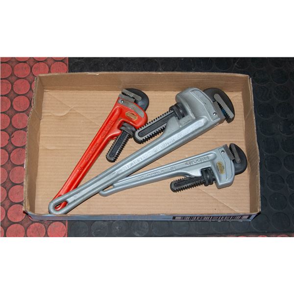 3 RIDGID PIPE WRENCHES