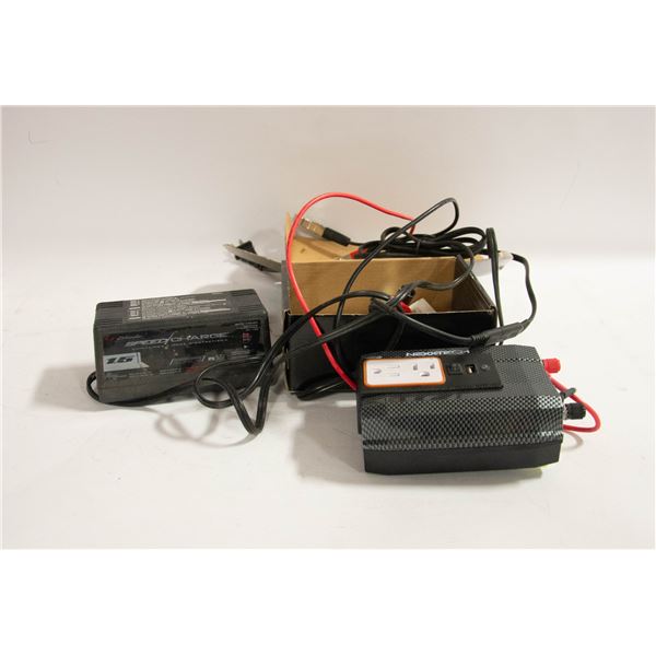 2 SMALL BATTERY CHARGERS