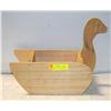 Image 1 : WOOD PLANTER BOX HANDMADE SWAN DESIGN