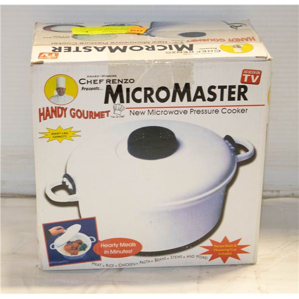 NEW MICROMASTER MICROWAVE PRESSURE COOKER