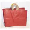 Image 1 : BUNDLE OF 25 NEW RED PAPER BAGS 15" X 12" X 5"