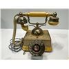 Image 1 : Vintage Victorian French Style Rotary Gold Cream Brass Telephone