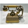 Image 2 : Vintage Victorian French Style Rotary Gold Cream Brass Telephone