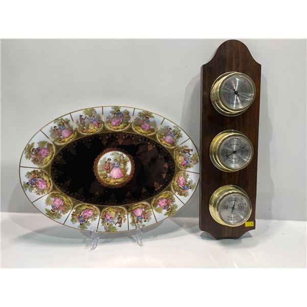 Assorted Inside home Decor includes Temperature/Humidity Metre and Serving Tray