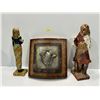 Image 2 : Assorted Inside home Decor 2 Statues and Decorative Flower Piece