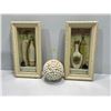 Image 1 : Assorted Decorative Shadow Box Wall Decor x 2 14H x 8W with Shell Ball