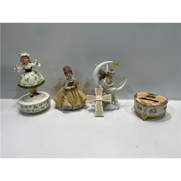 Beautiful Assorted Collection of Figurines and 25th Anniversary Music Box