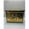 Image 1 : Antique Wood Brass Kindling Box/Holder
