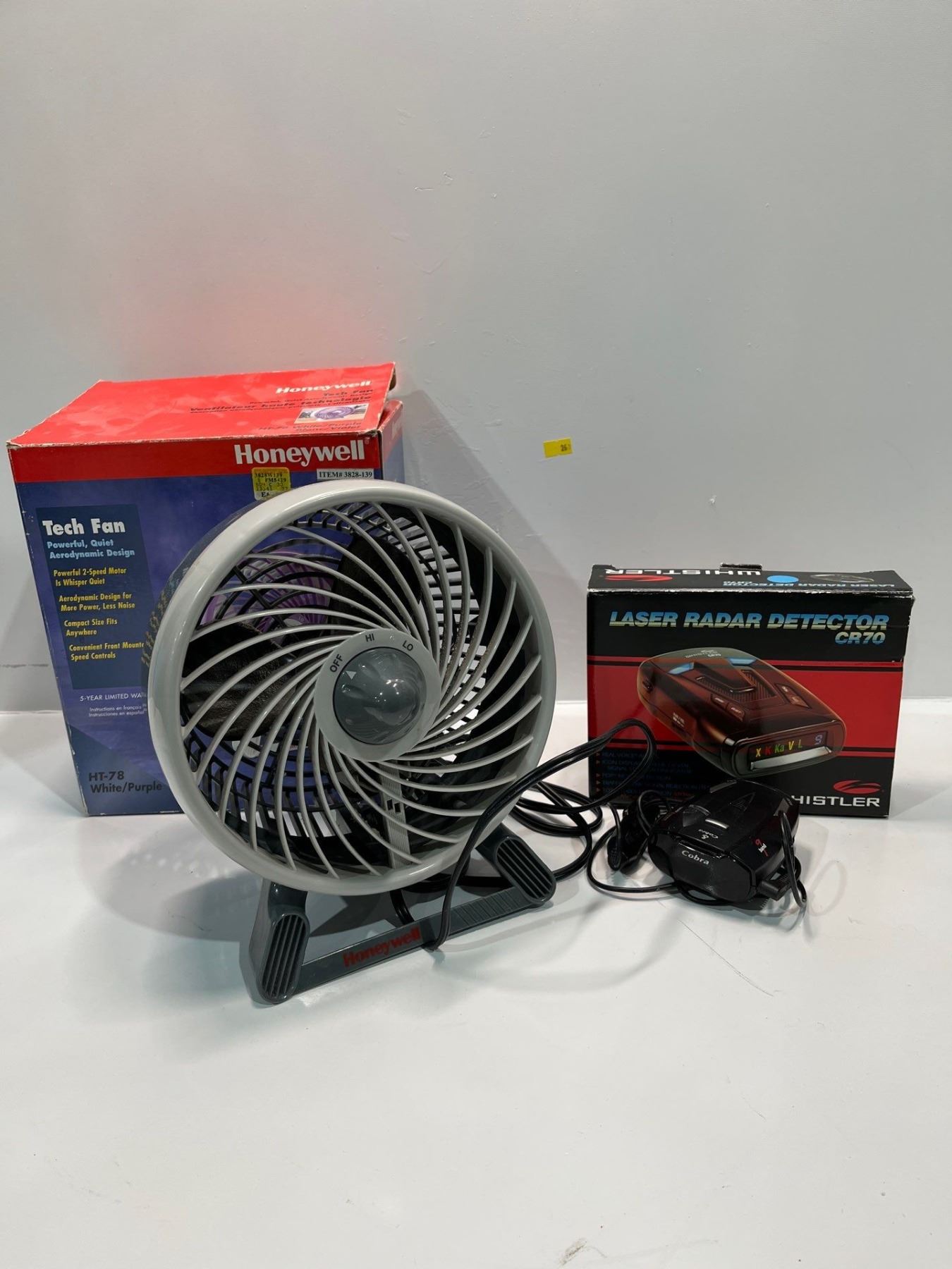 Fan Dectector Cobra Laser Radar Detector ESD7100 and Honeywell Plug in Fan with 2 ...