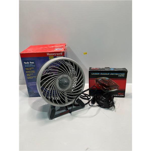Cobra Laser Radar Detector ESD7100 and Honeywell Plug in Fan with 2