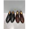 Image 1 : Men's Vintage Shoes With Shoe Horns Black & Brown Size 8