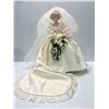 Image 1 : Vintage Princess Dianna Wedding Porcelain Doll with Detachable Train on Wooden Stand